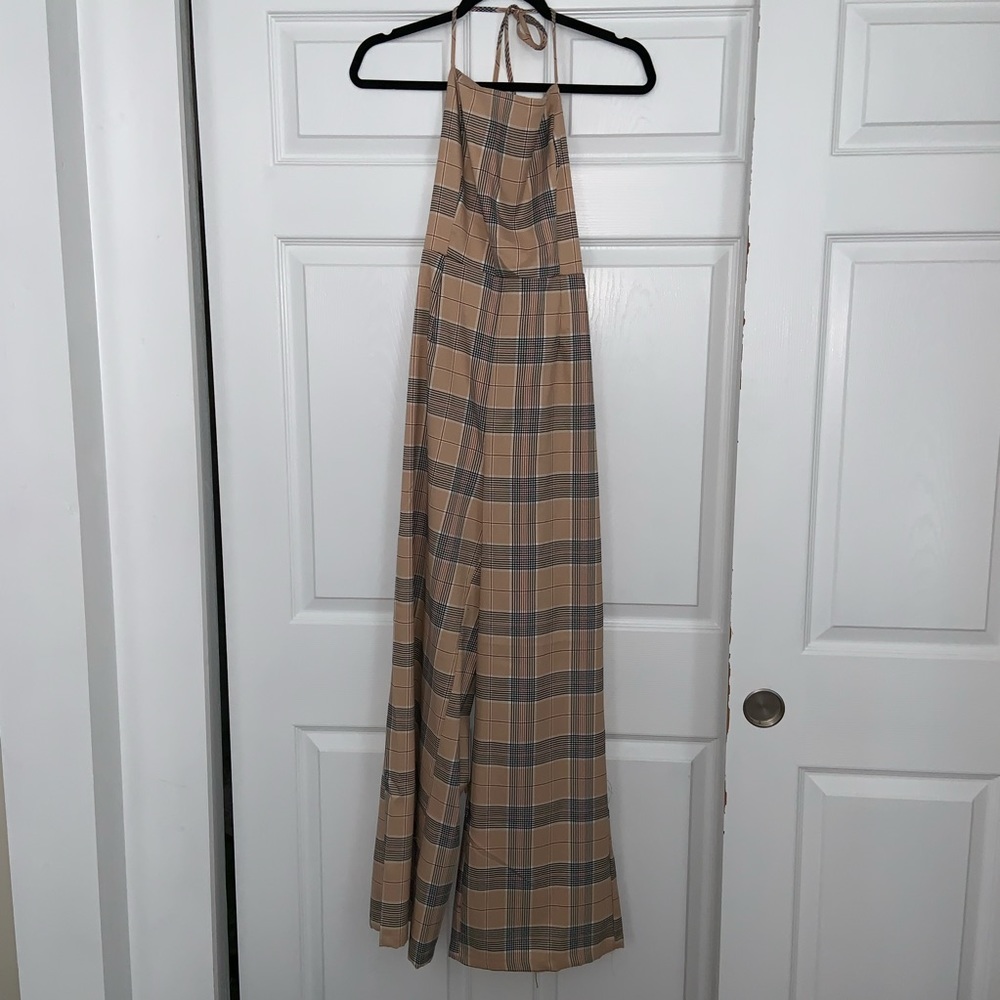 Printed Jumpsuit, Lace up Back